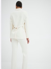 River Island Cream Slim Flare Trousers - Image 4 of 6
