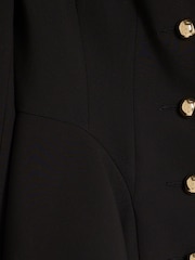 River Island Black Peplum Button Front Blazer - Image 6 of 6
