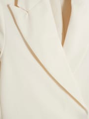 River Island Cream Oversized Double Breasted Blazer - Image 6 of 6