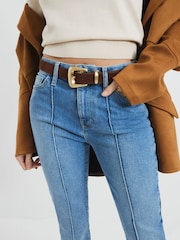 River Island Blue Bootcut Mid Rise Jeans - Image 4 of 6