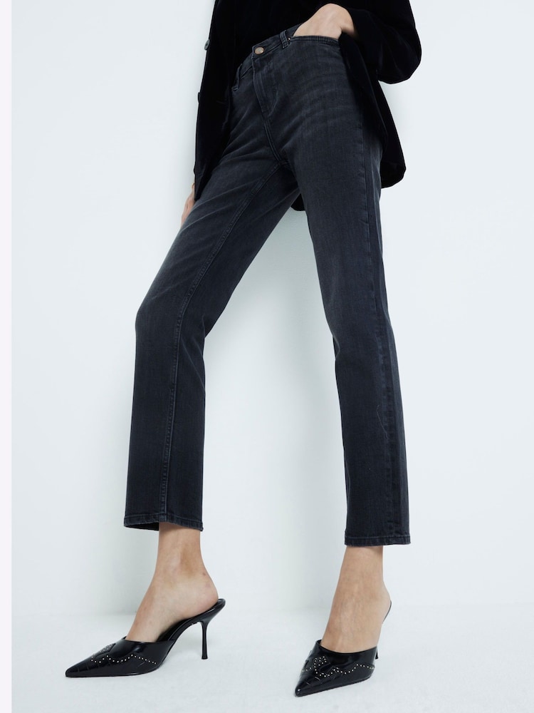 River Island Black Slim Fit High Rise Ankle Jeans - Image 1 of 6
