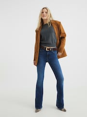 River Island Blue Mid Rise Bootcut Jeans - Image 1 of 4