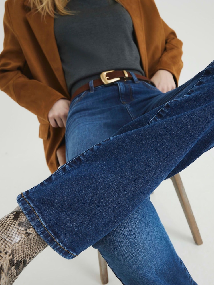 River Island Blue Mid Rise Bootcut Jeans - Image 3 of 4