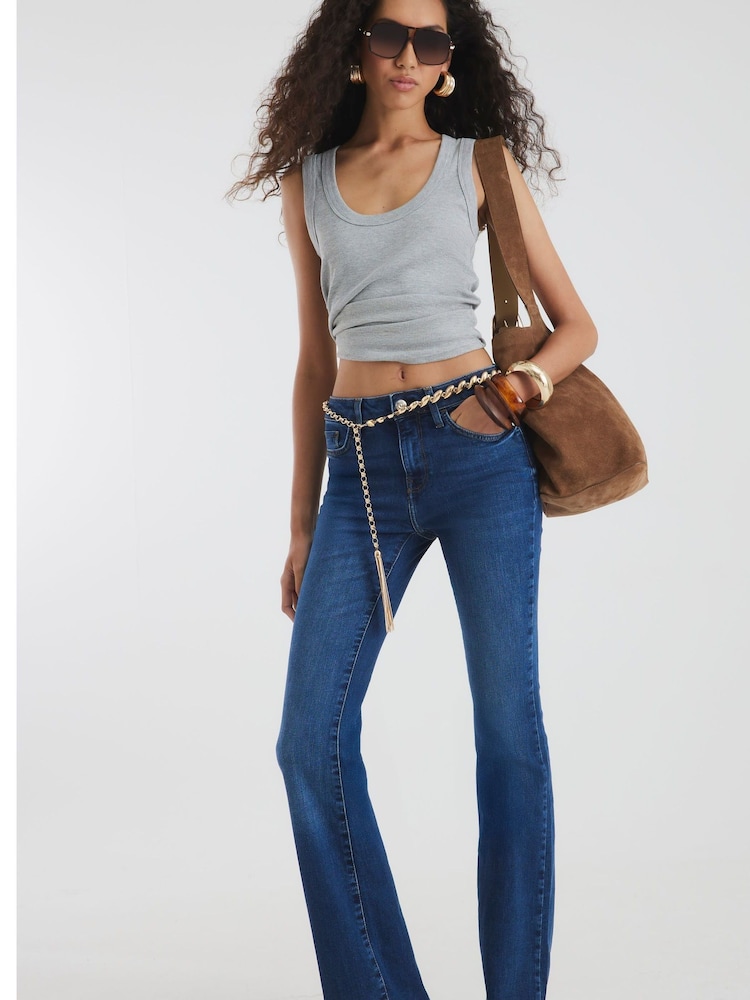 River Island Blue Mid Rise Bootcut Jeans - Image 6 of 6 River Island Blue Mid Rise Bootcut Jeans - Image 6 of 6
