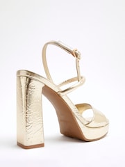 ذهبي - River Island Sling Back Platform Sandals - صورة 2 من 6