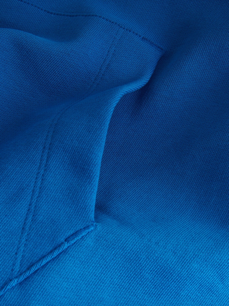 Blue EDIT Graphic Print Zip Through 100% Cotton Hoodie - Image 2 of 4
