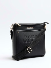 Черный - River Island сумка с длинным ремешком и тиснением - Image 3 of 6