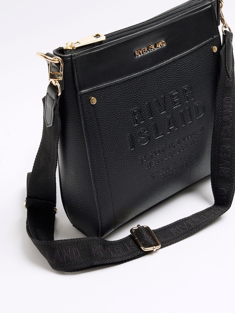 Sac à Main Noir River Island - Petite Taille - Poignée Supérieure - Simili Cuir - Neuf Avec étiquettes