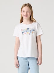 Levi's® White Floral Batwing Logo T-Shirt - Image 1 of 10
