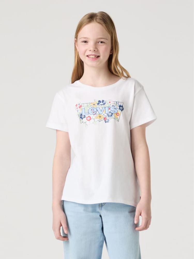 Levi's® White Floral Batwing Logo T-Shirt - Image 1 of 10