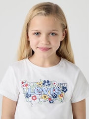 Levi's® White Floral Batwing Logo T-Shirt - Image 2 of 10