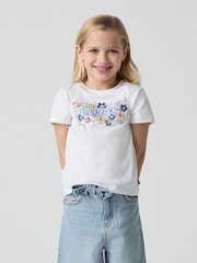Levi's® White Floral Batwing Logo T-Shirt - Image 4 of 10