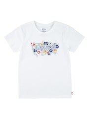 Levi's® White Floral Batwing Logo T-Shirt - Image 7 of 10