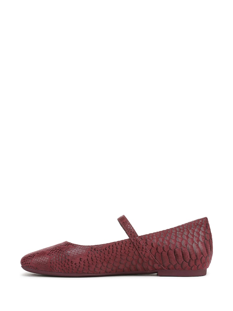 Vionic Womens Red Alameda Wide Fit Arch Support Mary Janes Shoes - Image 2 of 7
