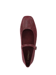 Vionic Womens Red Alameda Wide Fit Arch Support Mary Janes Shoes - Image 6 of 7