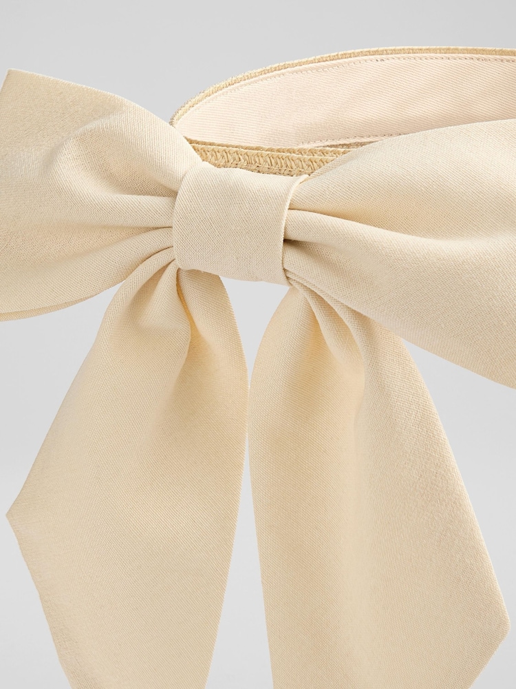 LK Bennett Natural Marcy Natural Straw Fold And Roll Straw Hat - Image 2 of 2