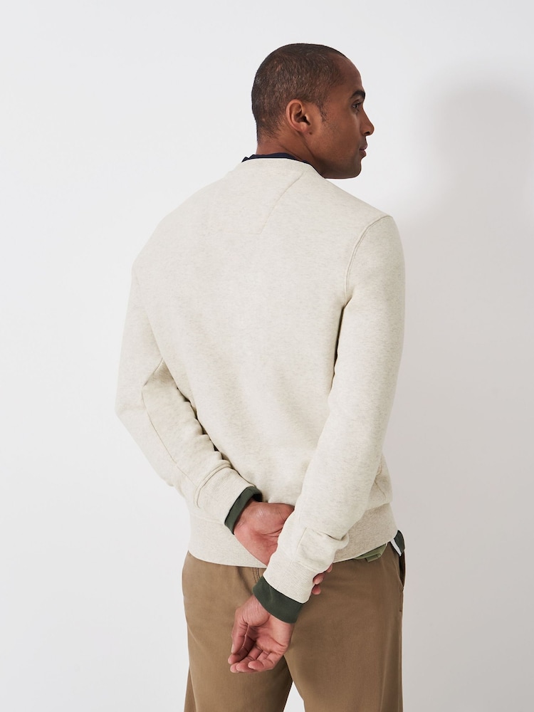 Crew Clothing Company Natural Applique Graphic Crew Neck Sweatshirt - Image 2 of 5