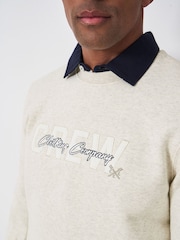Crew Clothing Company Natural Applique Graphic Crew Neck Sweatshirt - Image 4 of 5