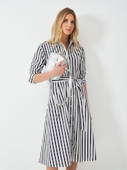 Crew Clothing Company Blue Eleanor 100% Cotton Shirt Dress - Image 3 of 5