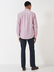 Crew Clothing Company Pink Classic Micro Gingham 100% Cotton Shirt - Image 2 of 5