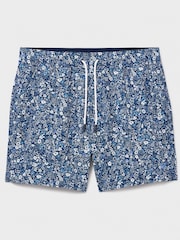 Crew Clothing Company Blue Floral Printed Swim Shorts - Image 5 of 5