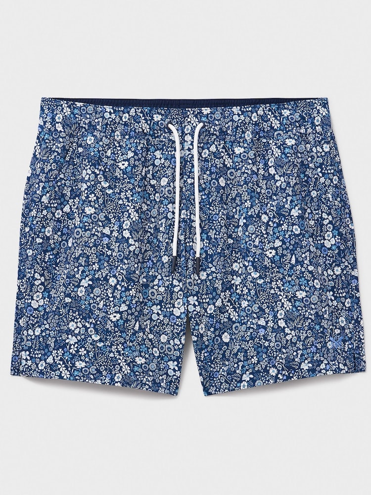 Crew Clothing Company Blue Floral Printed Swim Shorts - Image 5 of 5