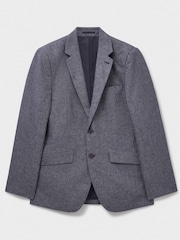 Crew Clothing Company Blue Fortescue Linen Blazer - Image 5 of 5