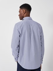 Crew Clothing Company Dark Blue Classic Micro Gingham 100% Cotton Shirt - Image 2 of 5