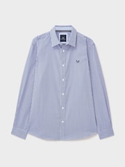 Crew Clothing Company Dark Blue Classic Micro Gingham 100% Cotton Shirt - Image 5 of 5