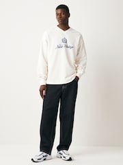 Ecru EDIT Graphic V-Neck 100% Cotton Sweatshirt - Image 2 of 9