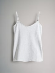 The Set Blue/Grey 7 Pack Thin Strap Vest Tops - Image 4 of 10