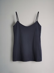 The Set Blue/Grey 7 Pack Thin Strap Vest Tops - Image 6 of 10