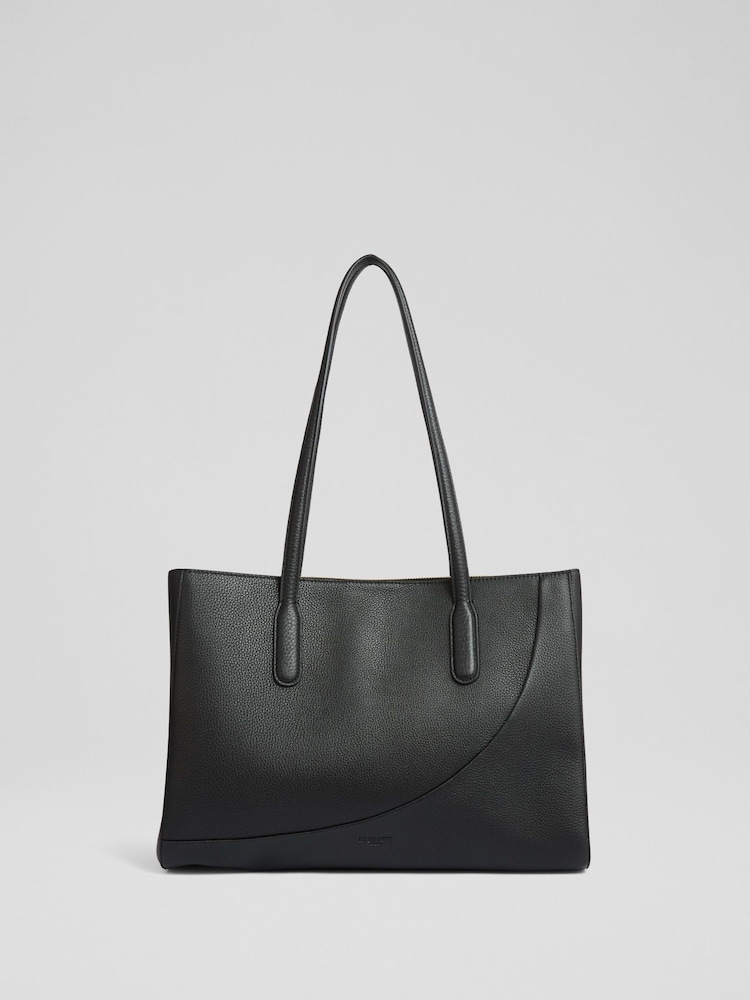 LK Bennett antiga de couro granulado Olivia Tote - Imagem 1 de 4