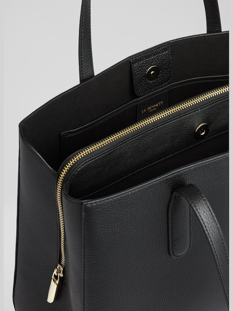 LK Bennett antiga de couro granulado Olivia Tote - Imagem 4 de 4