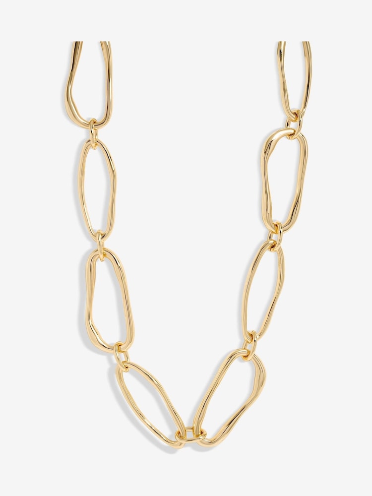 Inicio Gold Tone Polished Link Necklace - Gift Pouch - Image 1 of 3