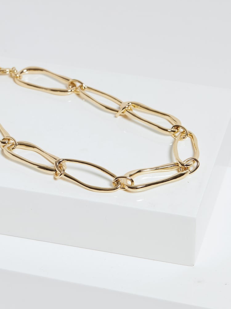 Inicio Gold Tone Polished Link Necklace - Gift Pouch - Image 2 of 3