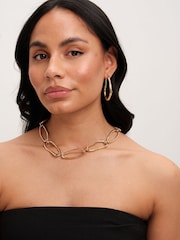 Inicio Gold Tone Polished Link Necklace - Gift Pouch - Image 3 of 3
