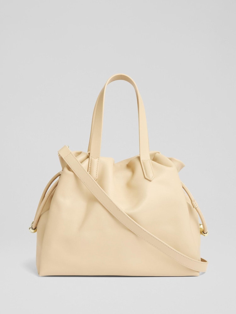 LK Bennett Bolsa de couro leve Selina com miçangas Tote - Imagem 2 de 5