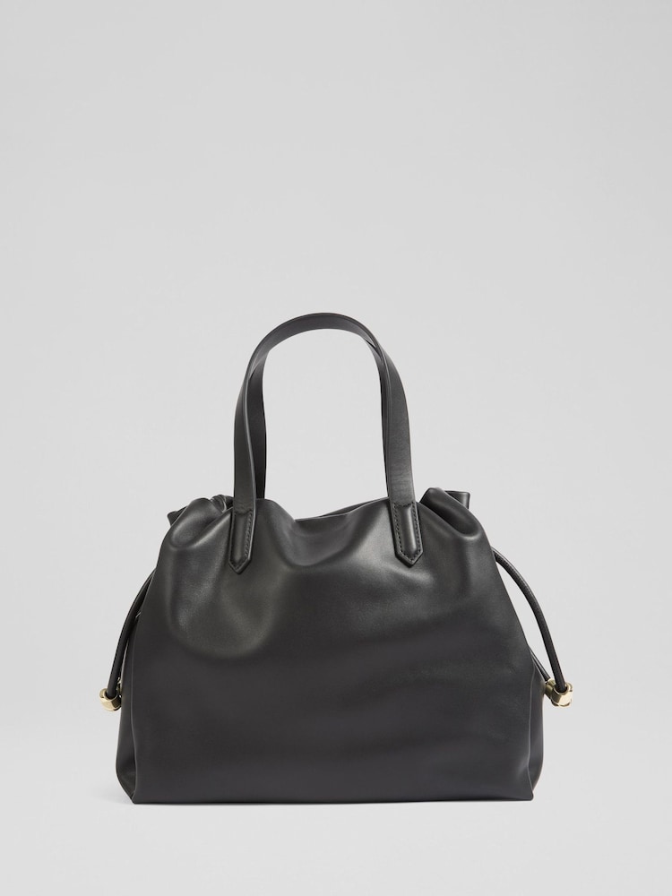 LK Bennett Black Selina Leather Bead Tote - Image 1 of 5