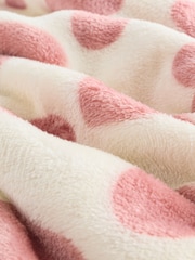 Pink Hearts Fleece Baby Blanket - Image 3 of 5