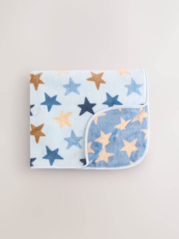 Blue Stars Fleece Baby Blanket - Image 1 of 5