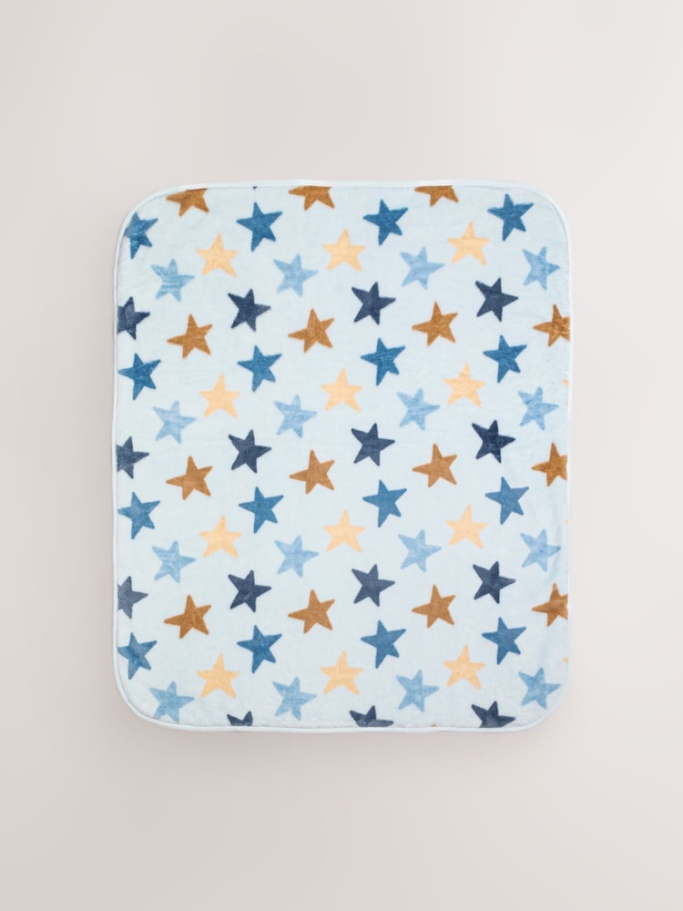 Blue Stars Fleece Baby Blanket - Image 2 of 5