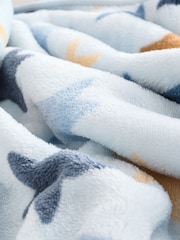 Blue Stars Fleece Baby Blanket - Image 4 of 5