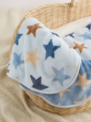Blue Stars Fleece Baby Blanket - Image 5 of 5