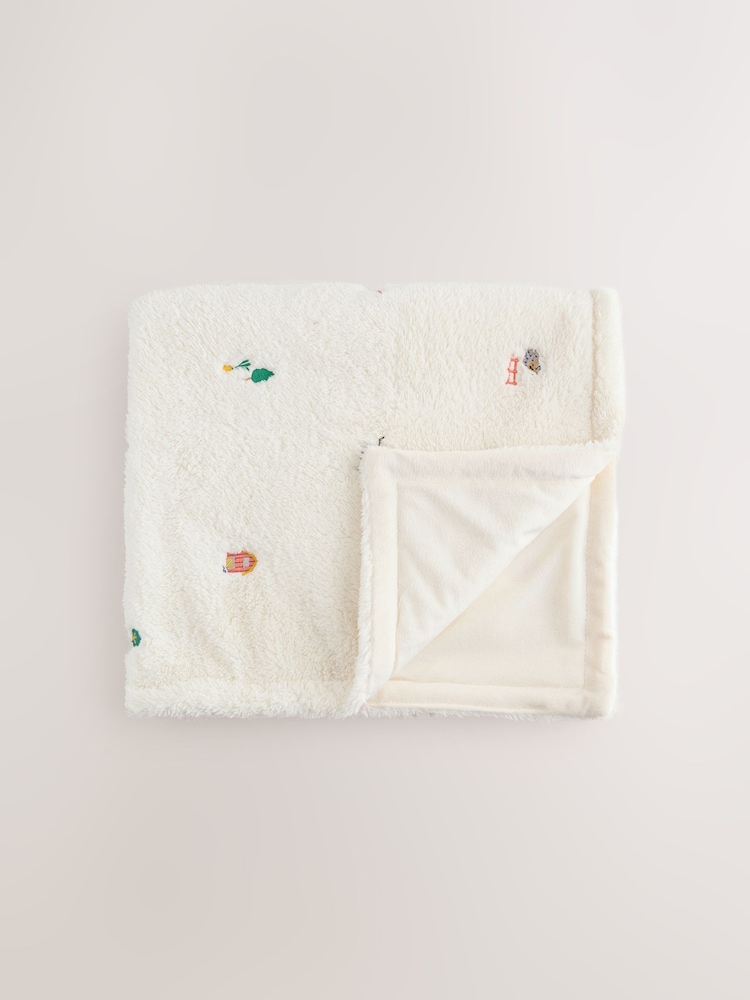 Farm Embroidered Baby Fleece Blanket - Image 1 of 5