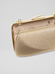 LK Bennett Metallic Charlotte Glitter Old Box Clutch Bag - Image 3 of 3