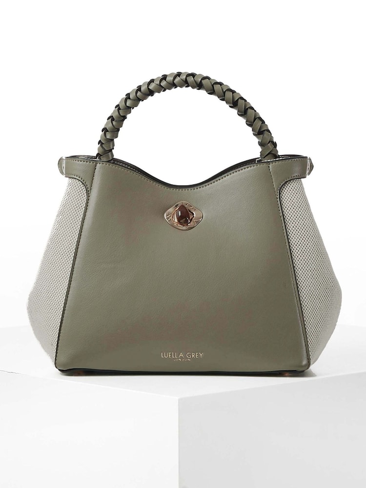 Luella Grey Kate Woven Handle Crossbody Bag - Image 1 of 8