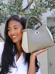 Luella Grey Kate Woven Handle Crossbody Bag - Image 6 of 8
