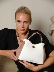 Luella Grey Kate Woven Handle Crossbody Bag - Image 6 of 8