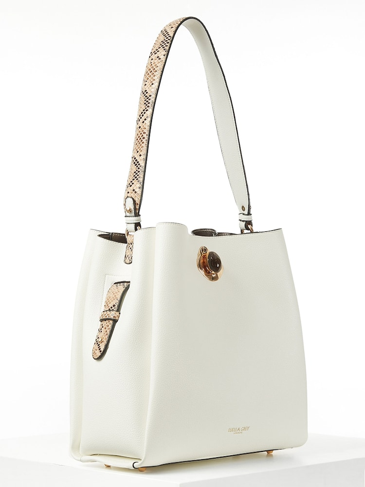 Luella Grey Henri Hobo White Tote - Image 2 of 8